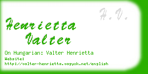 henrietta valter business card